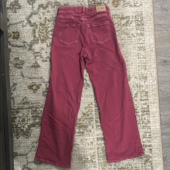 Abercrombie Kids High Rise Wide Leg Red Jeans - Picture 5 of 5